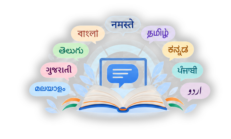 Open Book of Knowledge with Indian Language Rays